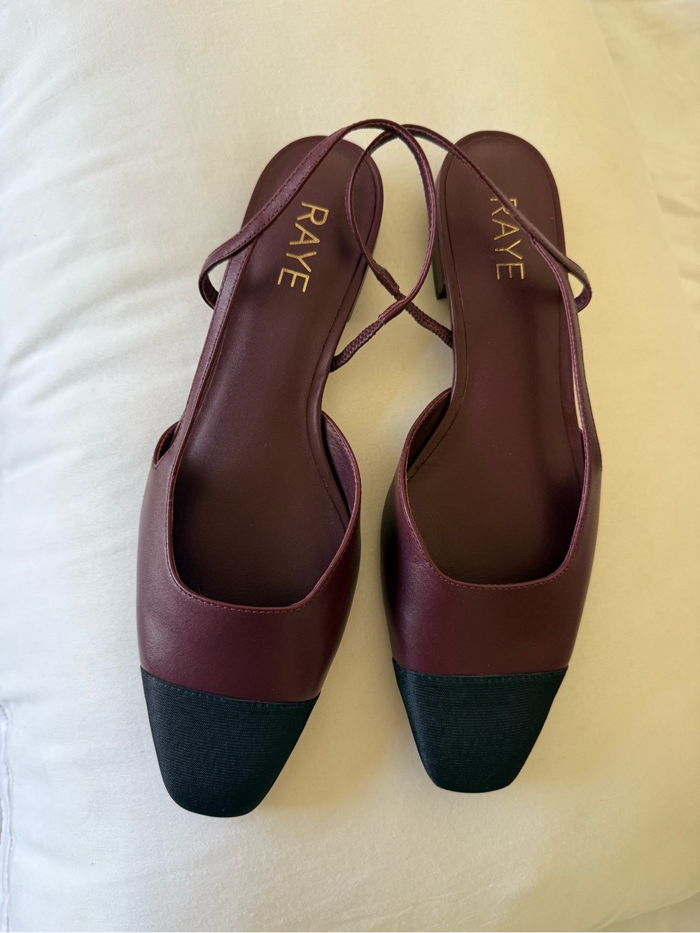 RAYE Burgundy Slingback Flats 7.5 women’s